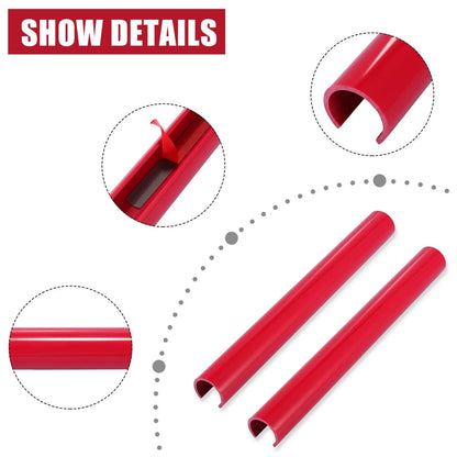 Pair ABS Front Grille Trim Strips Cover Decor Red for BMW 5/6/7 Series