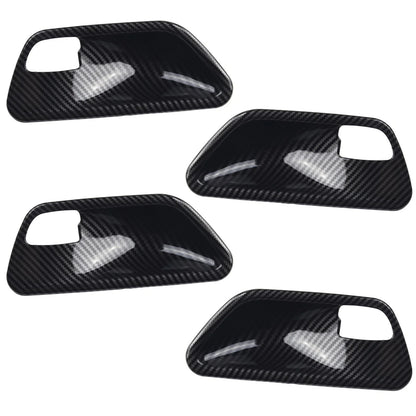 4PC Carbon Look Interior Door Handle Bowl Cover for 3 4 Series F30 F34 3GT