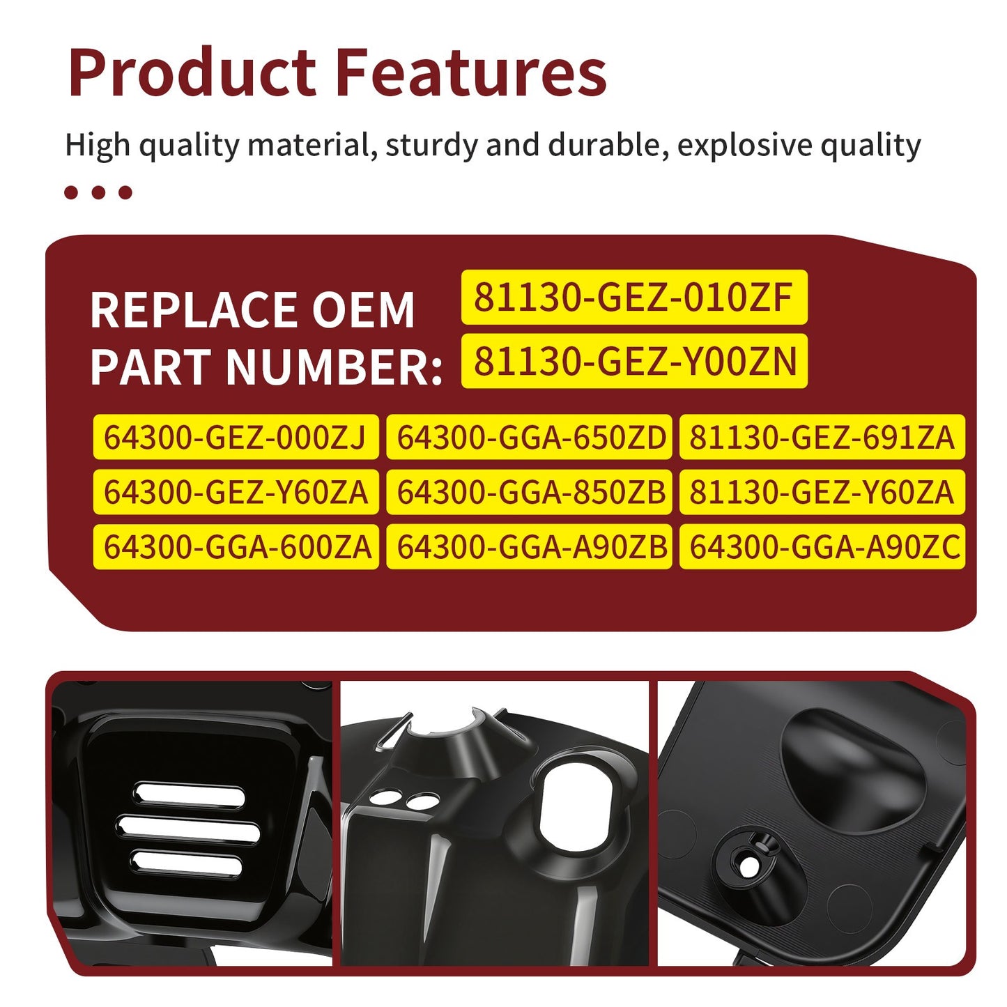 Fender & Inner Front Cover Set for Honda Ruckus 50 (2003–2024) Black