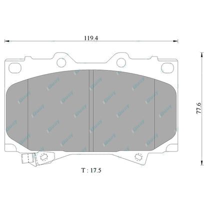 HD Front Disc Brake Pads Set for Toyota Landcruiser HDJ100R UZJ100R 98~07