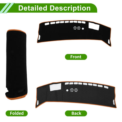 Dashboard Cover for Kia Niro (EV/PHEV/HEV) (2023–2025) HUD Polyester Black Orange