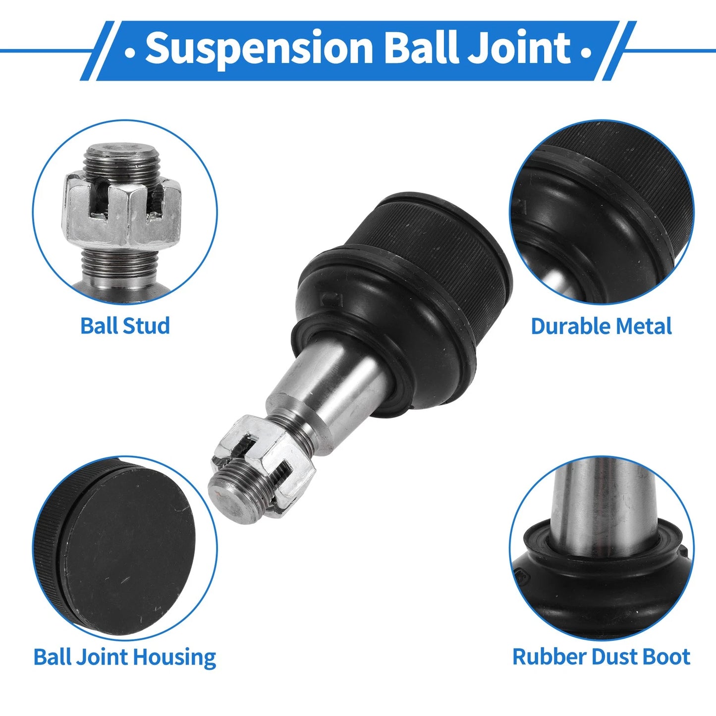 Set of 4 Front Upper & Lower Ball Joints for Ford E-150 (2007–2014) No.K80196/K80197
