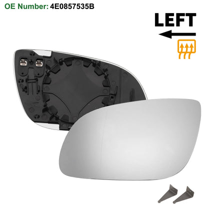 Heated Left Side Mirror Glass for Audi A8 (2002–2008)
