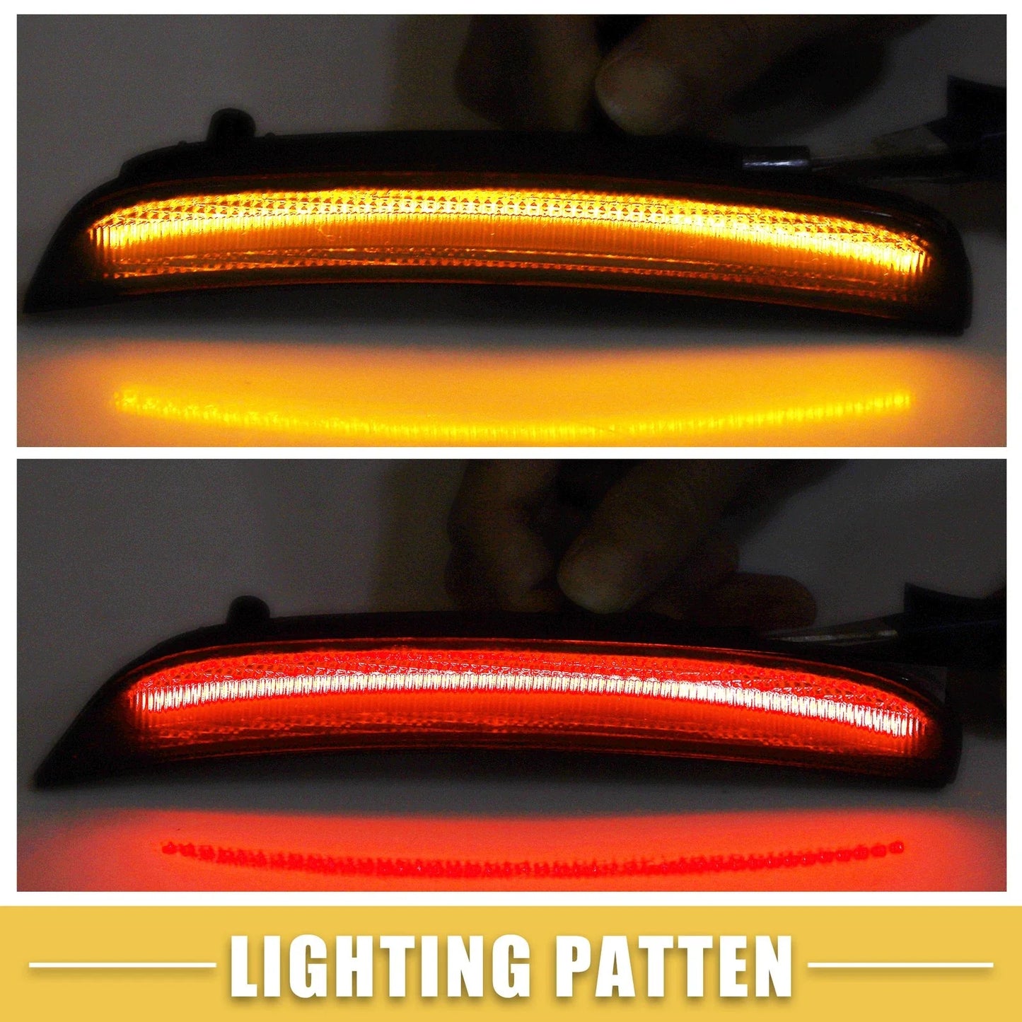 Front Rear LED Side Marker Lights 2 x Amber Red for Dodge (2010-2023)