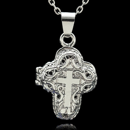 Christian Jesus Cross Locket Pendant for Catholic Faith