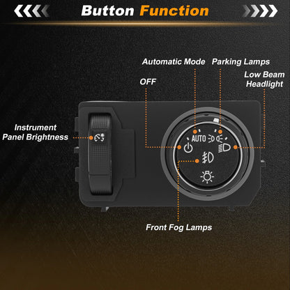 Fog Lamp Switch 19406992 for Chevrolet Silverado Tahoe Suburban (2015–2020)