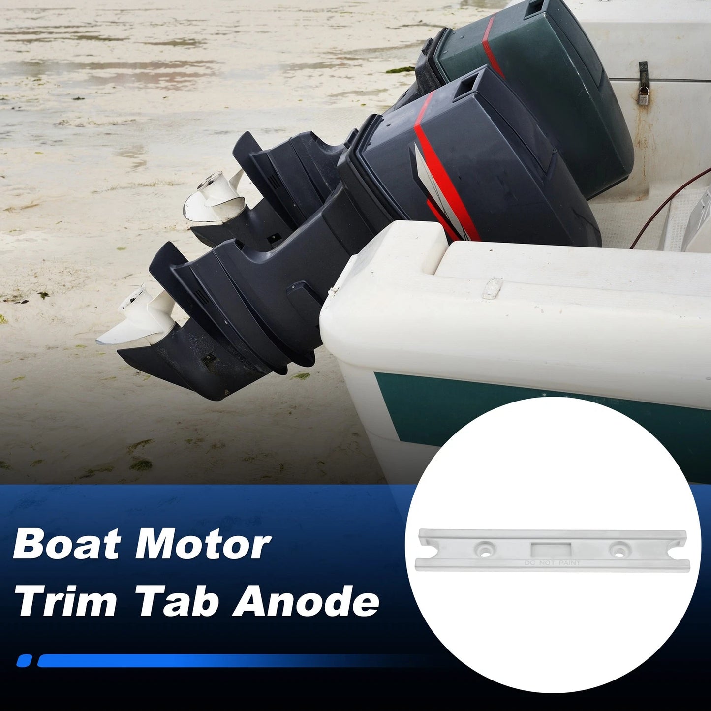 Trim Tab Anode for Yamaha 40-130 HP Outboard Motors (No Year Specified)