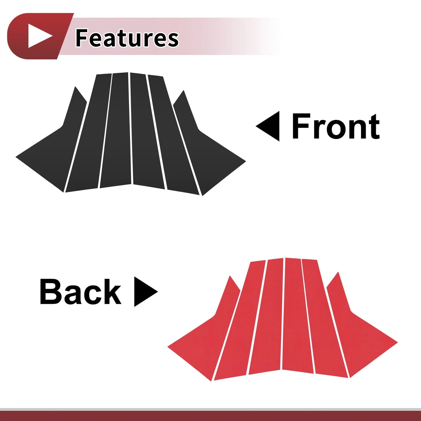 Door Pillar Window Trim for Hyundai Sonata (2020–2023) Black