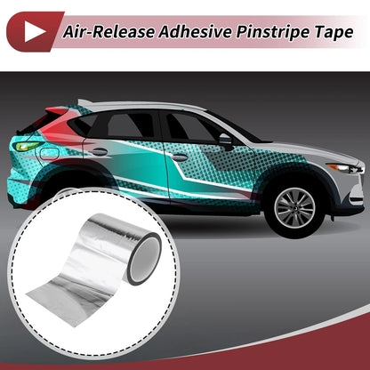 Pinstripe Tape 150mm x 50m for Car Motorcycle Boat Silver Tone (1 Pc)
