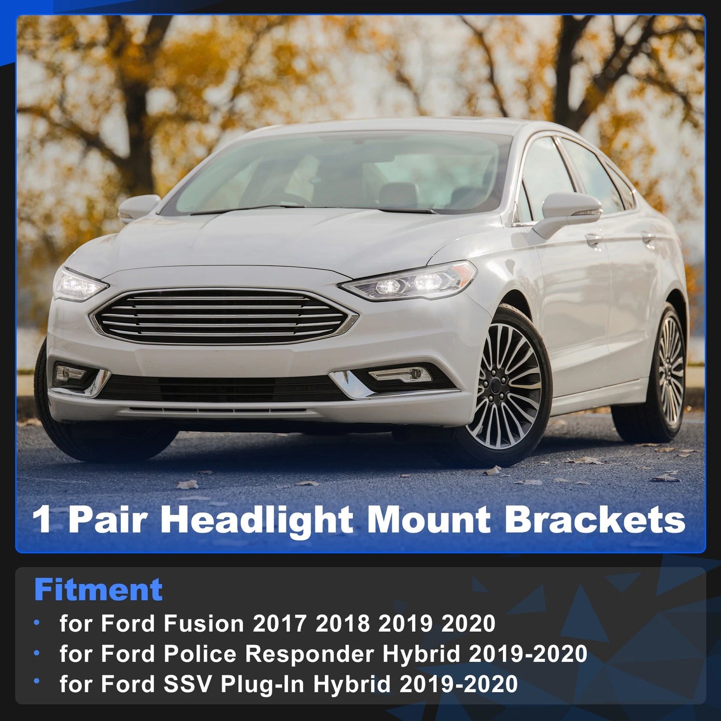 Headlight Mounting Brackets for Ford Fusion (2017–2020) HS7Z13A005B HS7Z13A004B