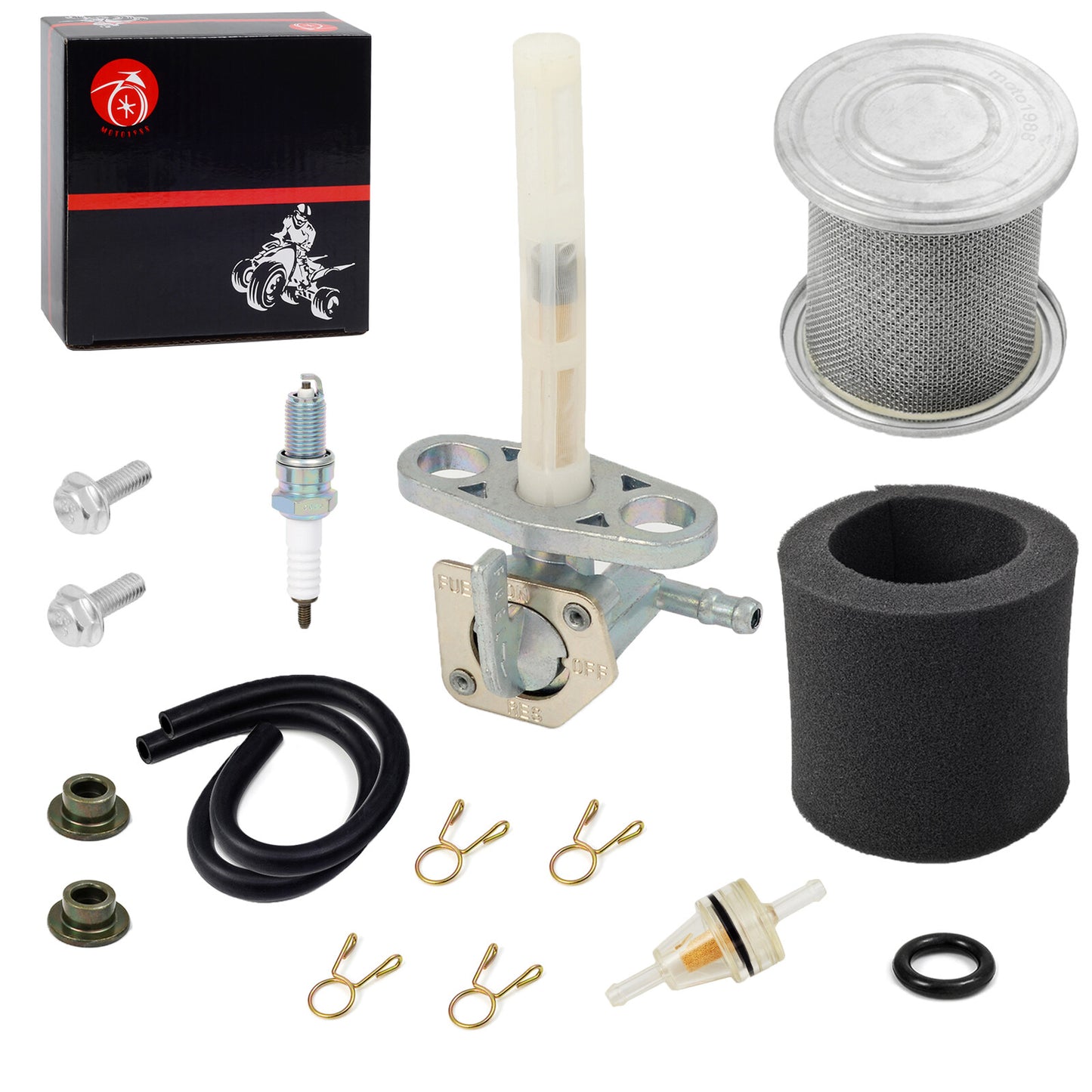 Air Filter Holder Kit + Fuel Valve Petcock for Honda XR80R XR100R CRF80F CRF100F (2000–2023)