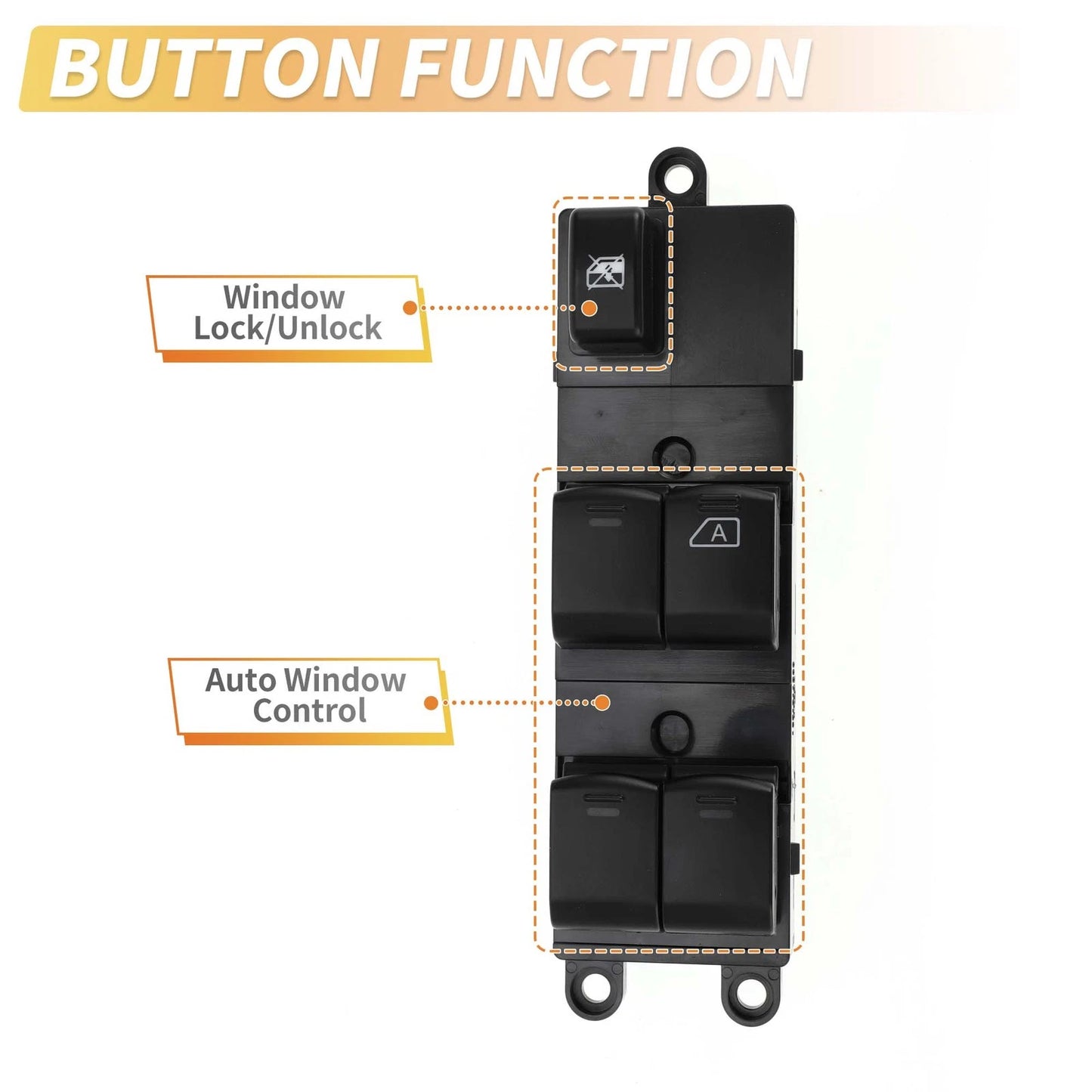 Front Right Power Window Switch for Nissan Pathfinder R51, Navara D40, Qashqai (2005–2019)