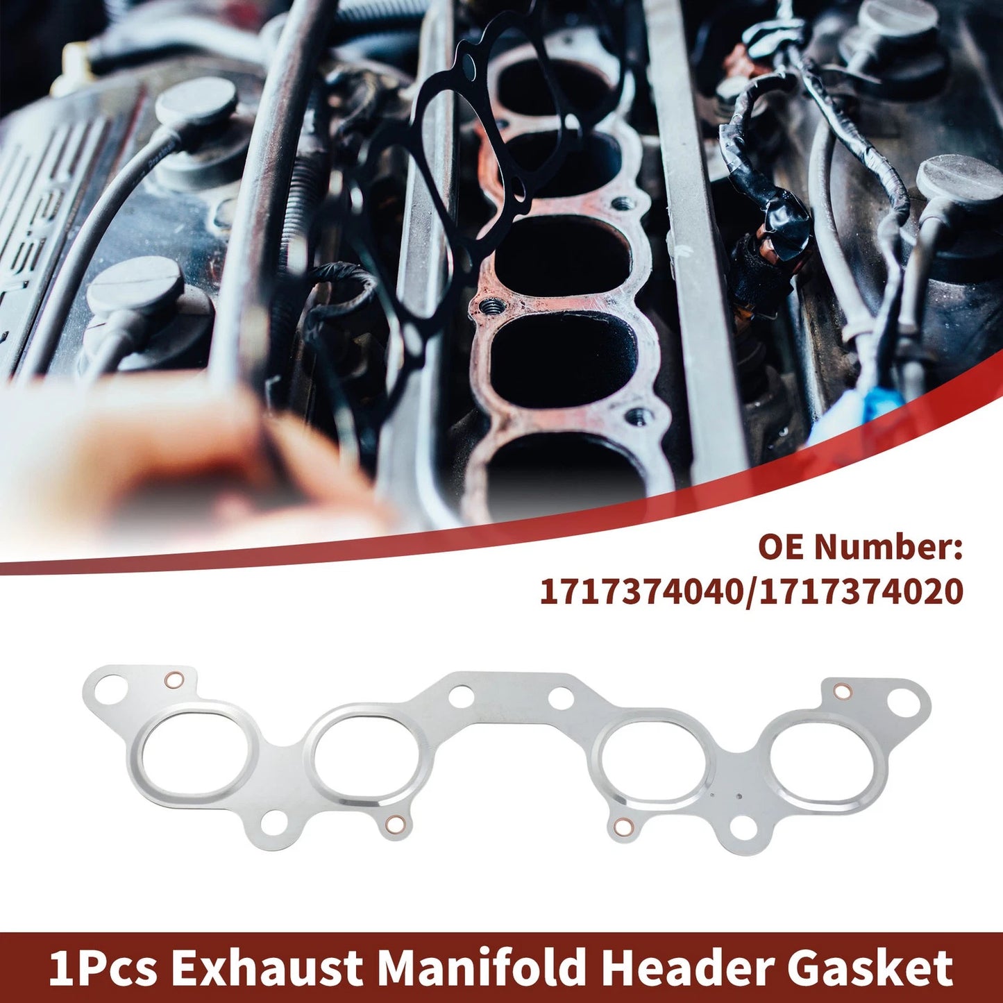 Exhaust Manifold Header Gasket for Toyota Avensis (1997–2000) No. 1717374040