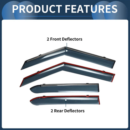 Window Deflectors for Chevrolet Trailblazer 2021-2024 Side Vent Visors 1 Set