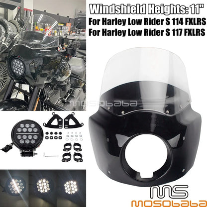 11" Front Fairing + 5.75" LED Headlight for Harley Davidson FXLRS (2020-2023)