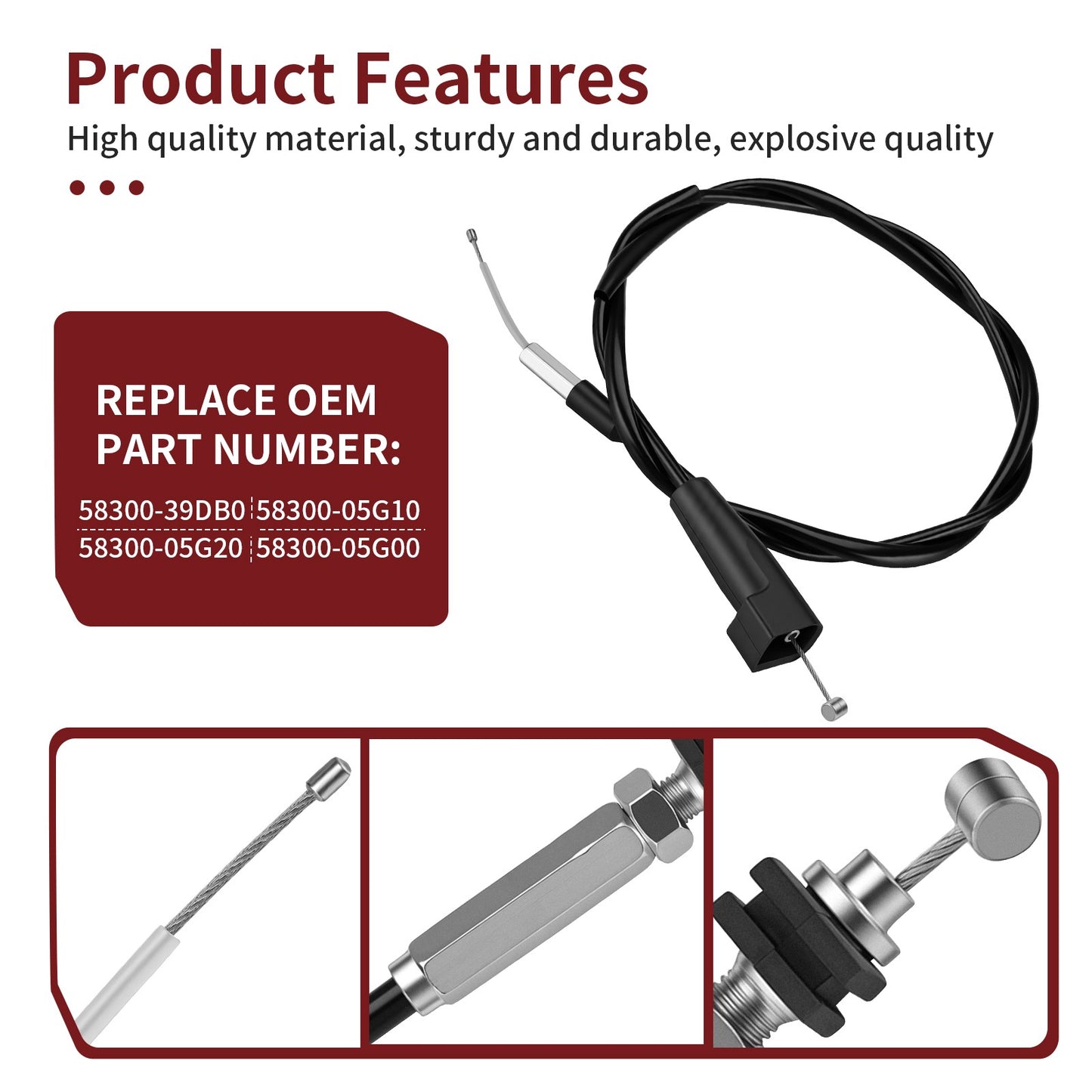 Throttle Cable for Suzuki QuadRunner LTF250F (1999–2002)