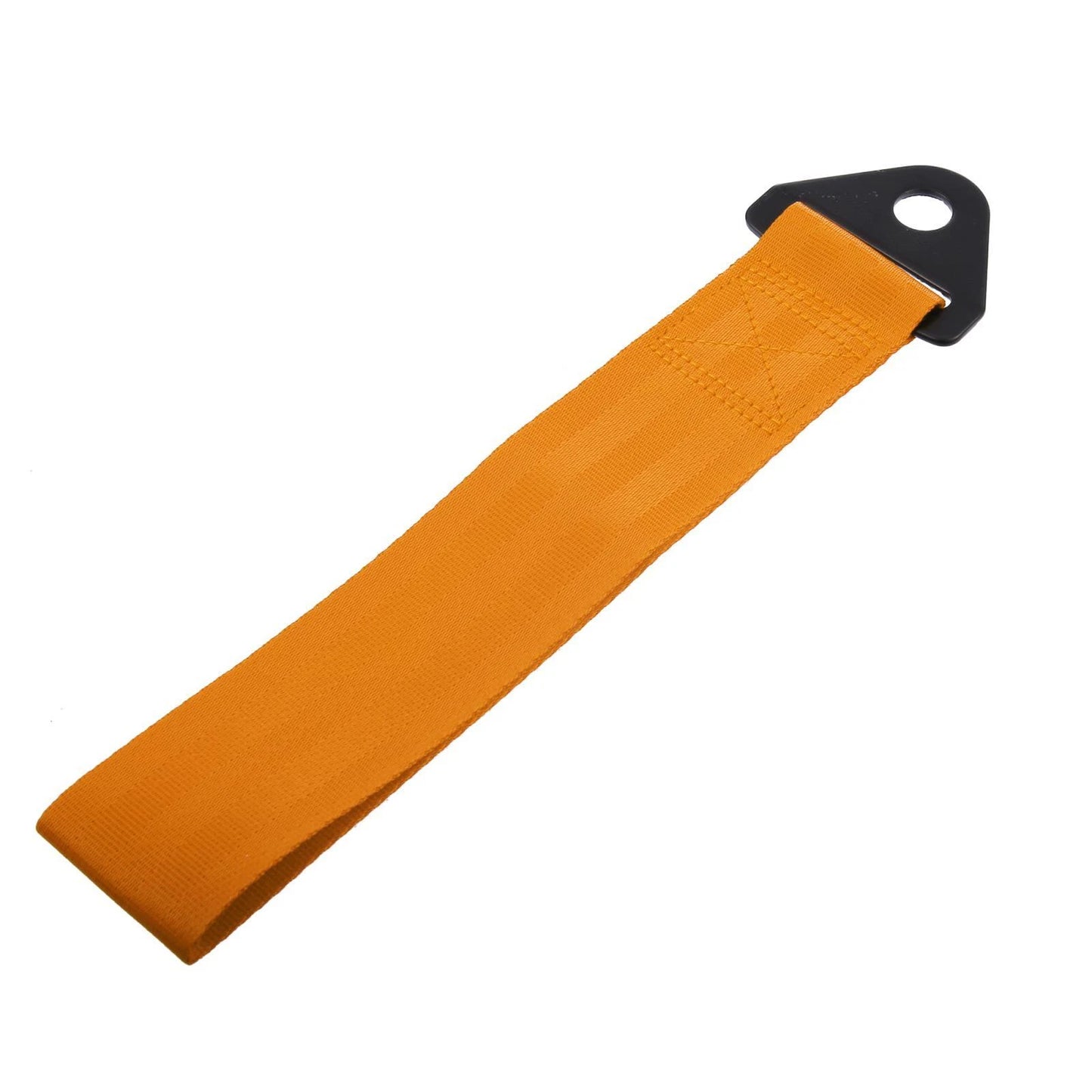 Set of 2 Front Bumper Tow Straps with Rope Hook - Orange