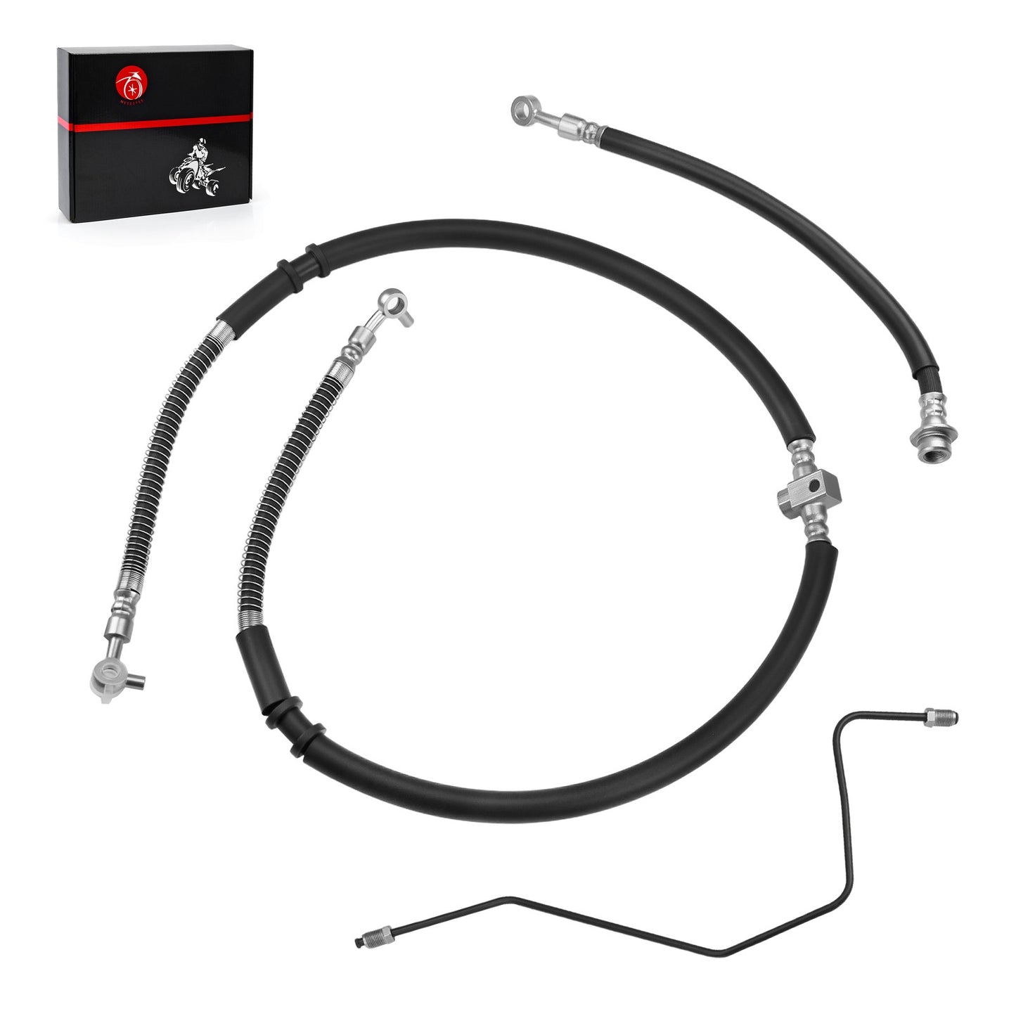 Front Brake Hose Line & Pipe Kit for Yamaha Raptor 700 (2006–2024)