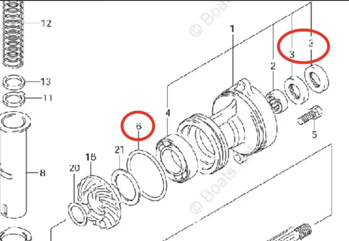 Gearcase Unit Kit for Suzuki Outboard (Various Years)