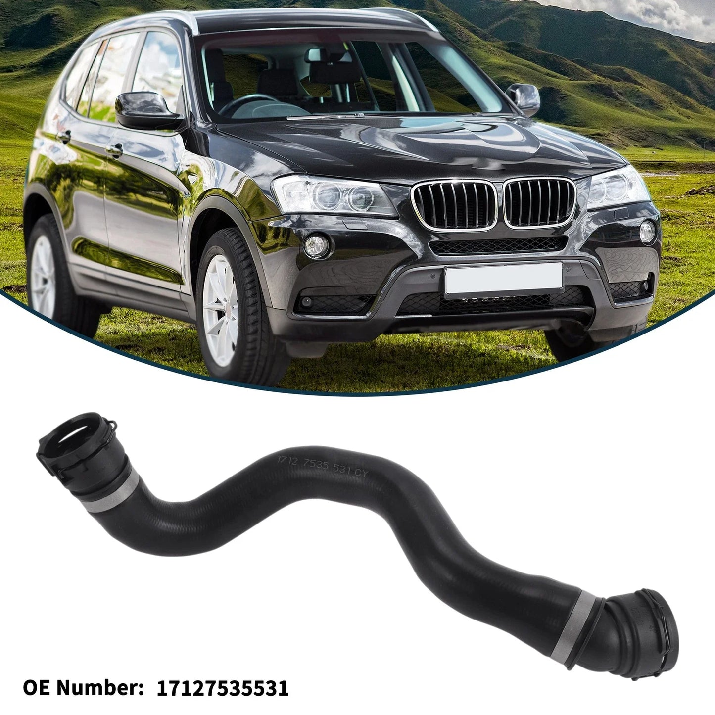 Radiator Hose for BMW X3 2.0L sDrive30i Cooling System (2018-2019)