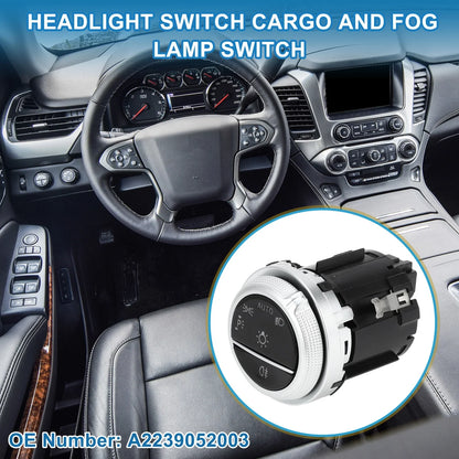 Headlight Switch for Mercedes-Benz C 300 2022-2023, Plastic, Black