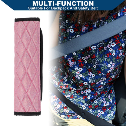 Car Seat Belt Covers for Universal Fit (6.5x23cm) - Pink