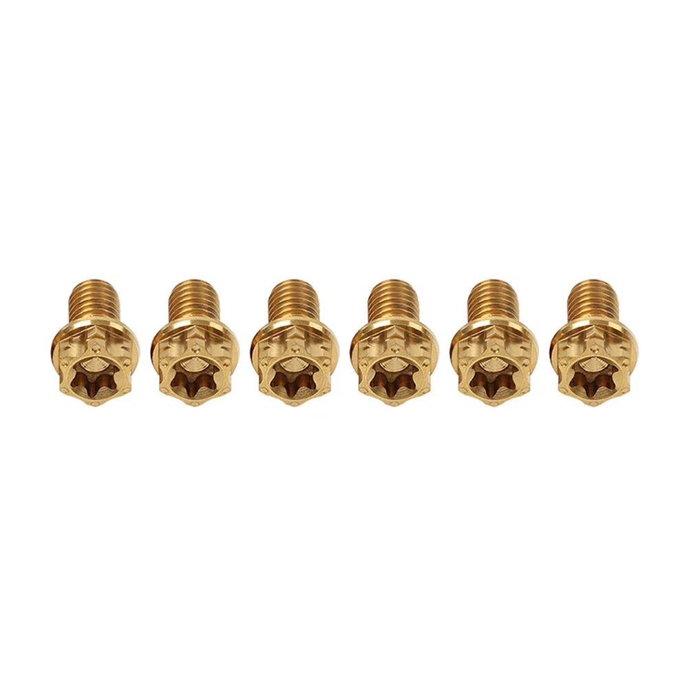 6pcs M8x30mm Titanium Torx Head Flange Bolts for Motorcycle Bike