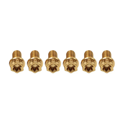 6pcs M8x30mm Titanium Torx Head Flange Bolts for Motorcycle Bike