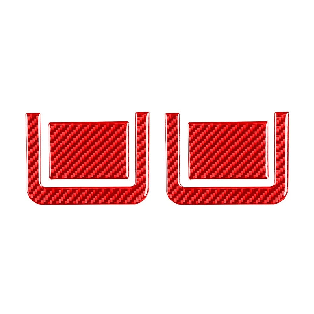 Carbon Fiber Red Rear Seat Adjustment Panel Cover Trim for Toyota Tundra (2014–2021)