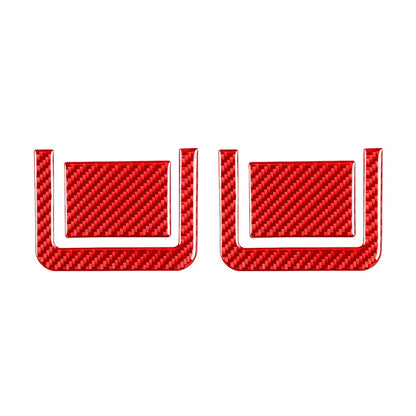 Carbon Fiber Red Rear Seat Adjustment Panel Cover Trim for Toyota Tundra (2014–2021)