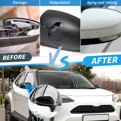 1Pc Glossy Black Right Side Mirror Cap for Toyota Tundra Sequoia (2022–2025)