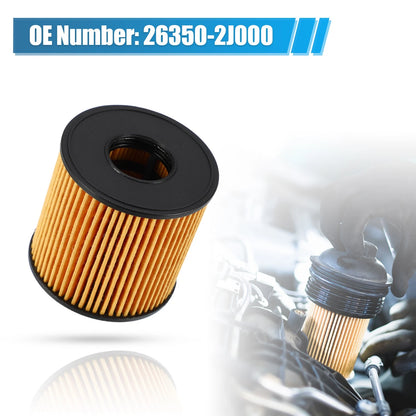 Set of 3 Engine Oil Filters 26350-2J000 for Hyundai Elantra 2.0L (2021–2022)