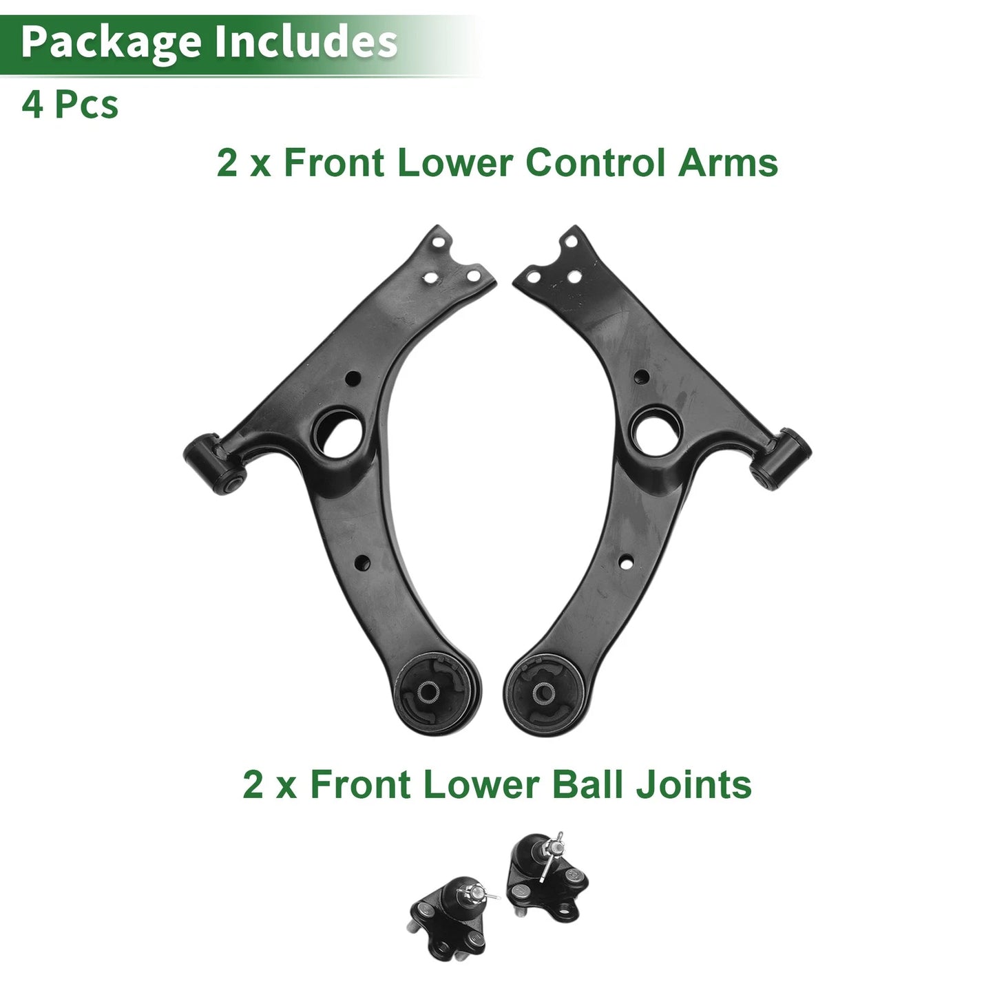 Set of 4 Front Lower Control Arms for Toyota Celica (2000–2005) No.K640360/K640361/K90309