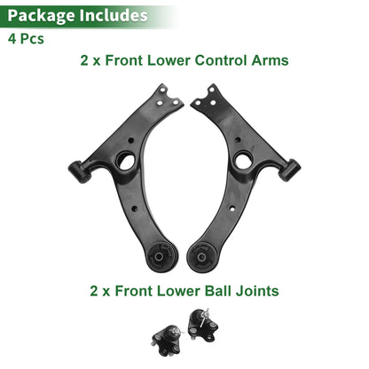 Set of 4 Front Lower Control Arms for Toyota Celica (2000–2005) No.K640360/K640361/K90309