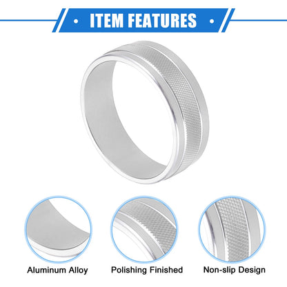 3pcs AC Switch Knob Cover Ring for Jeep Wrangler JK JKU (2011–2018) Silver