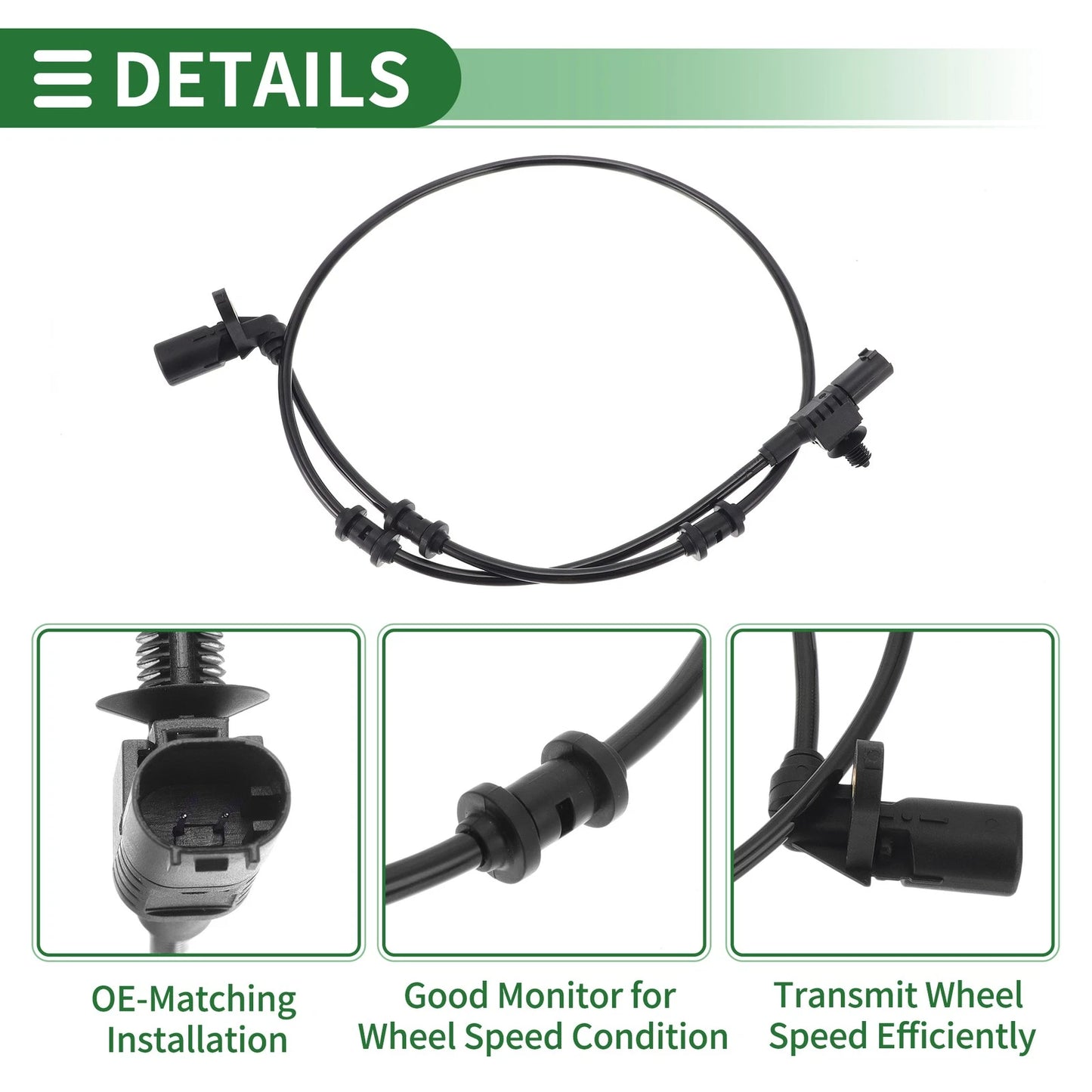 ABS Wheel Speed Sensor No.A1635400717 for Mercedes-Benz ML430 (1998–2001)
