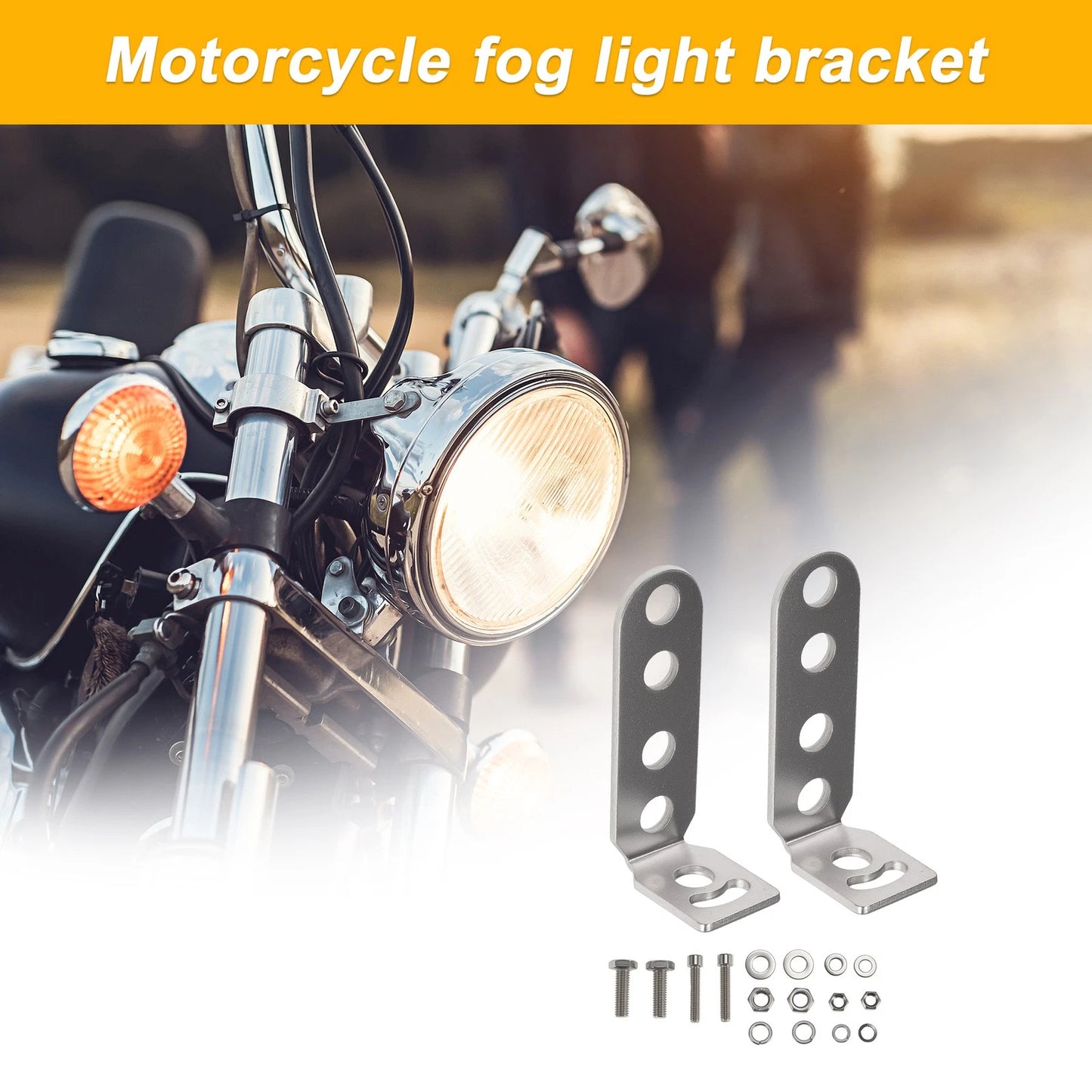 Set of 1 Light Bar Mounting Bracket for Motorcycle (Universal Fit)
