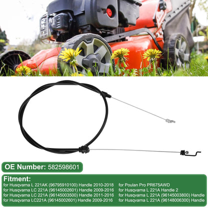 Brake Cable for Poulan Pro PR675AWD, Husqvarna 221A (No Year Specified)