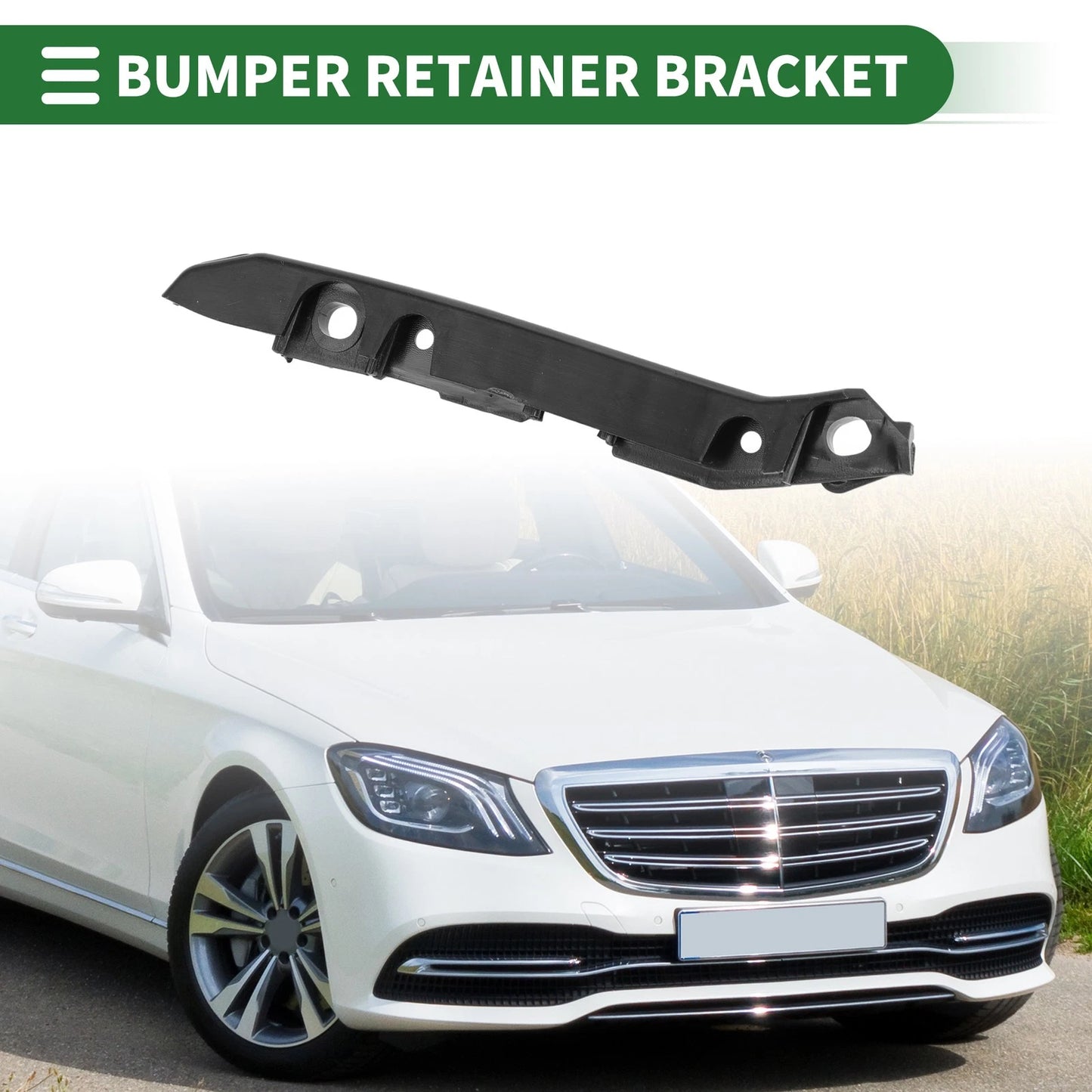 Right Front Bumper Retainer Bracket No. 2138850621 for Mercedes Benz E350 E450 (2006–2021)