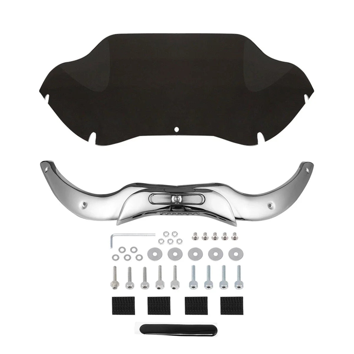 9.5'' Windshield Windscreen & Chrome Trims for Harley Road Glide (2004-2013)