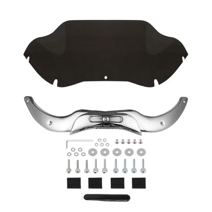 9.5'' Windshield Windscreen & Chrome Trims for Harley Road Glide (2004-2013)
