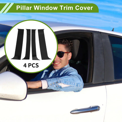 4 Pcs Black Pillar Window Trim for Chevy Blazer (1995-2005)