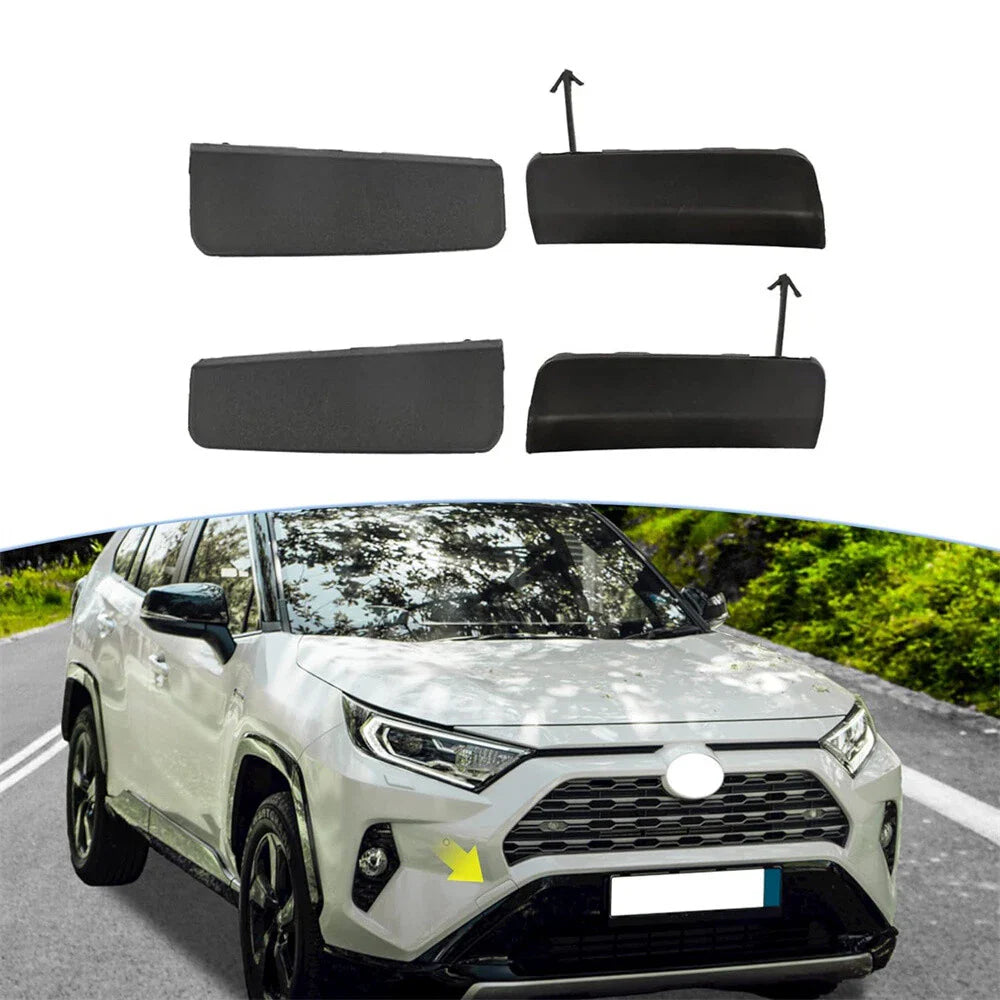 4 x Front Bumper Tow Hook Cover Caps for Toyota RAV4 (2019-2023)
