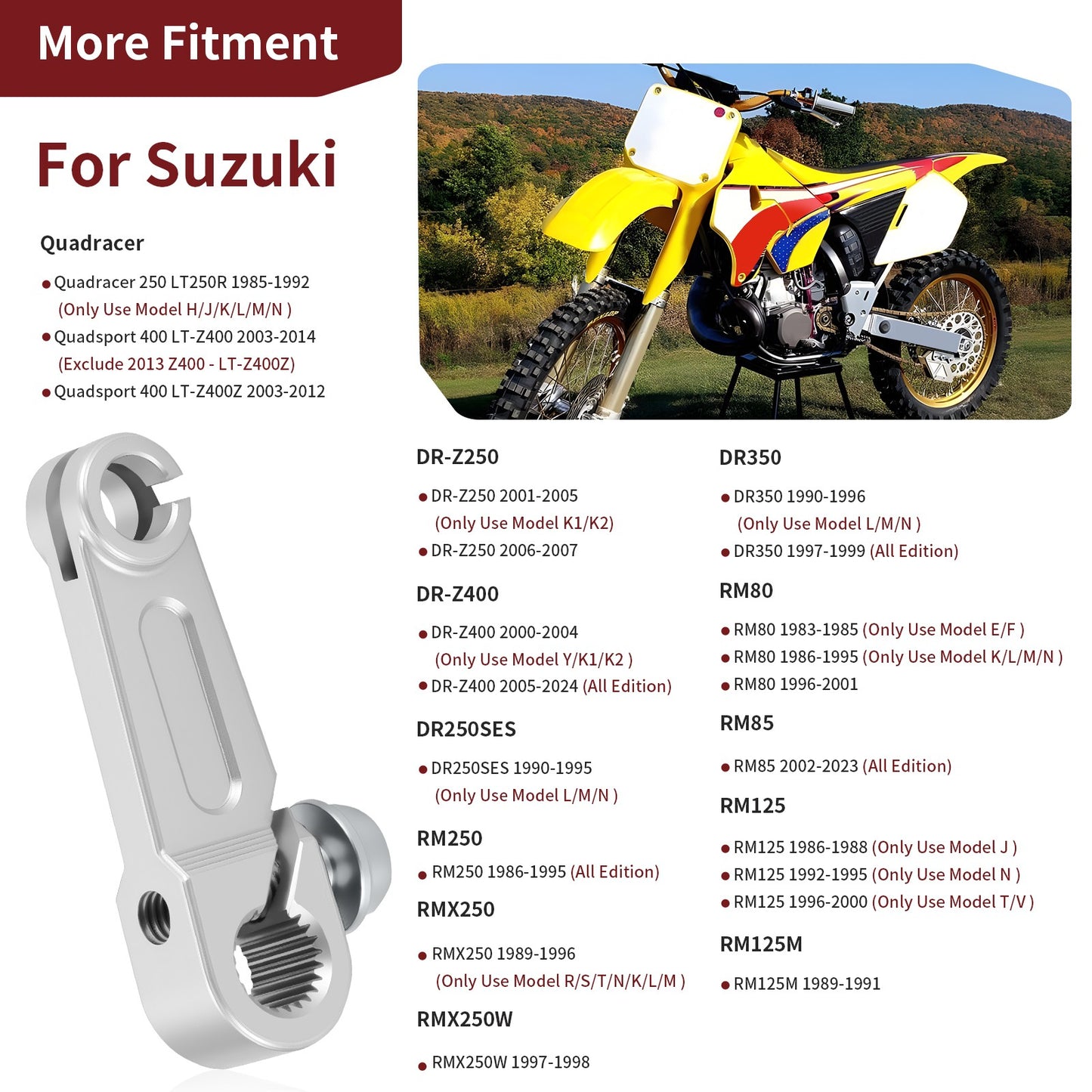 Clutch Release Arm for Suzuki Quadracer 250 LT250R (1985–1992)