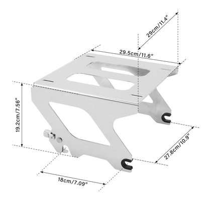 Chopped Trunk Backrest Rack Solo Mount for Harley Low Rider (2018-2025)