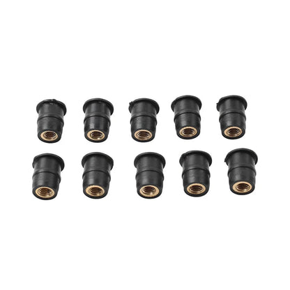 10 x Motorcycle Windshield Rubber Nut M6 Vibration Damper for Fairing