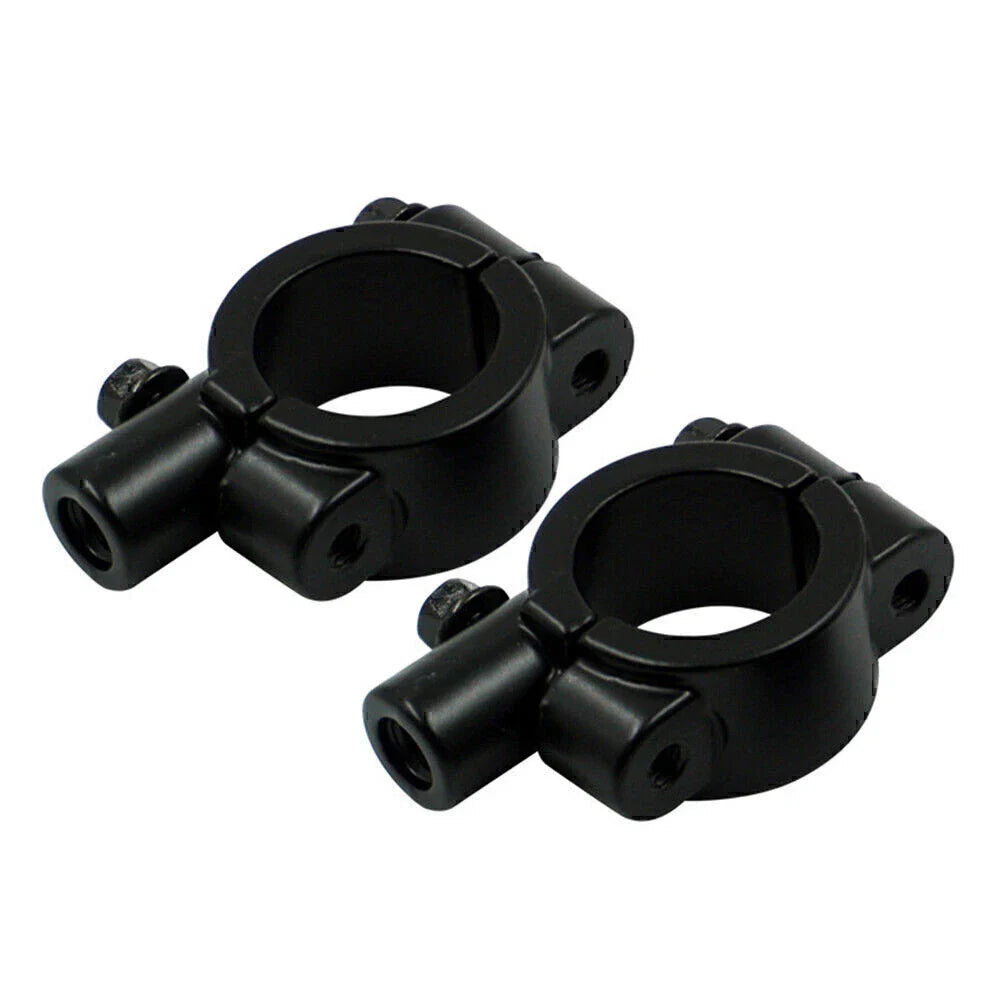 25MM M10 Black Motorcycle Handlebar Mirror Mount Clamp Adaptor