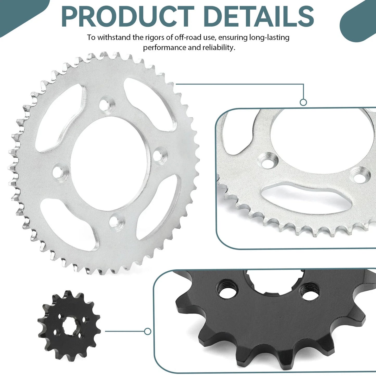 2 x 14T/46T FrontRear Sprocket Chain Kit for Honda XR80R XR CRF80F (1989–2013)