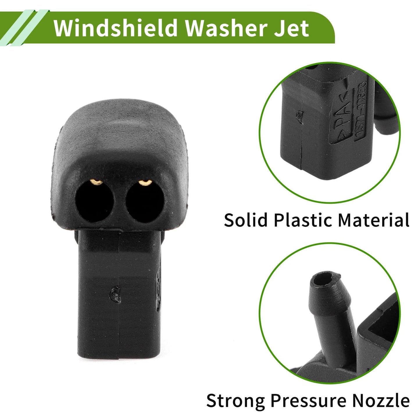 Set of 1 Windshield Washer Nozzle w/ Hose Connector for Jaguar (No.C2S16868)