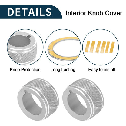 Set of 4 Media Tune Engine Start Mirror Knob Covers for Subaru WRX (2022–2023) Silver Tone